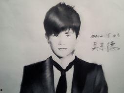 男明星铅笔画,探寻男明星的古典韵味